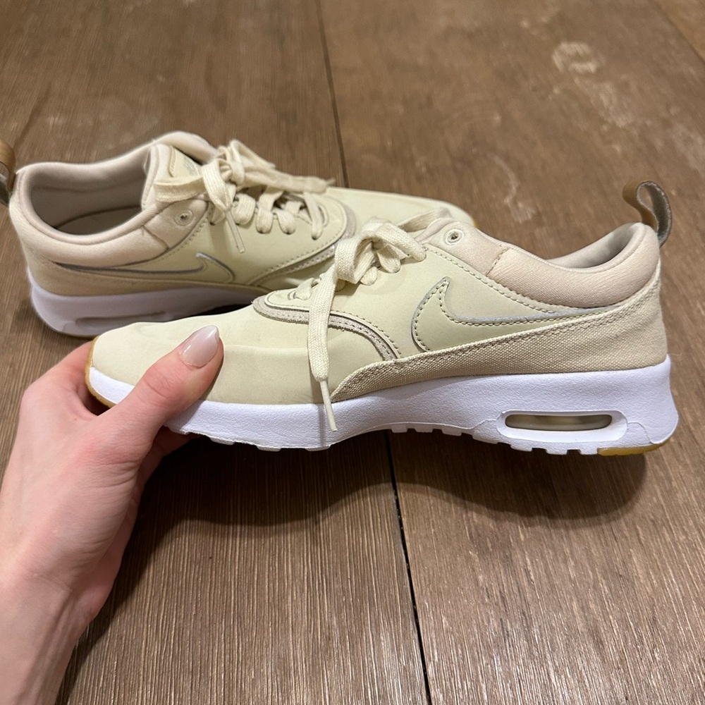 Nike Cream and White Air Max Sneakers